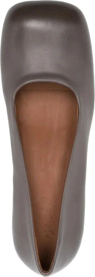 50mm Square-Toe Leather Pumps - Image 4