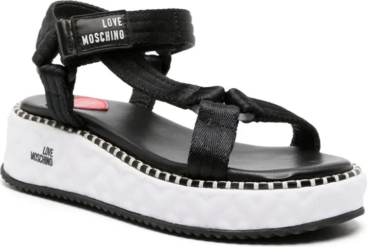 50mm Strappy Wedge Sandals - Image 2