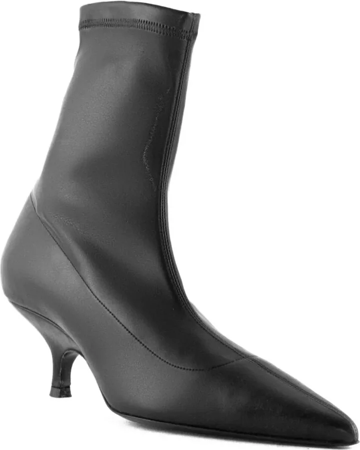 50mm Stretch Leather Pointed-Toe Boots - Image 2