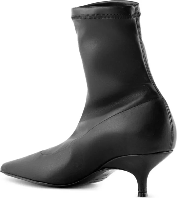 50mm Stretch Leather Pointed-Toe Boots - Image 3
