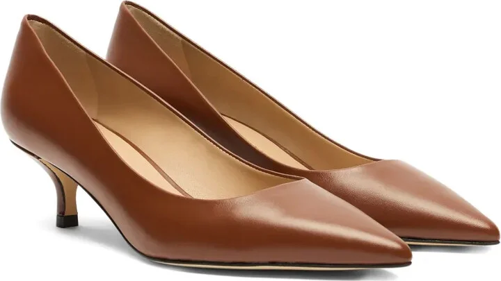 50mm Stuart Power leather pointed-toe pumps - Image 2