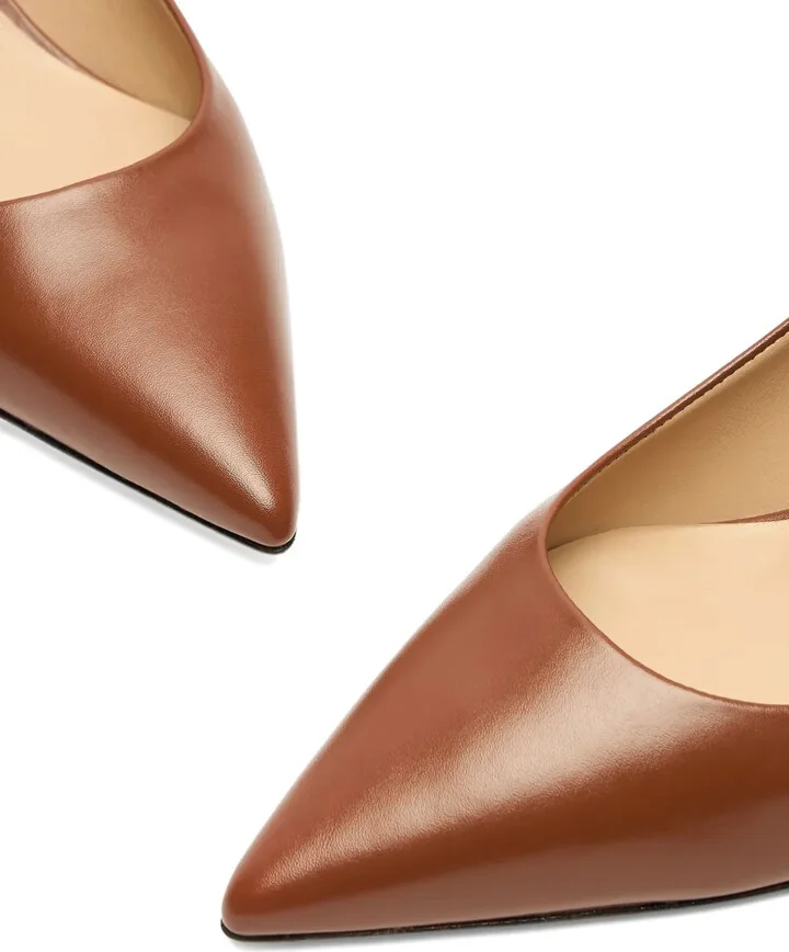 50mm Stuart Power leather pointed-toe pumps - Image 3