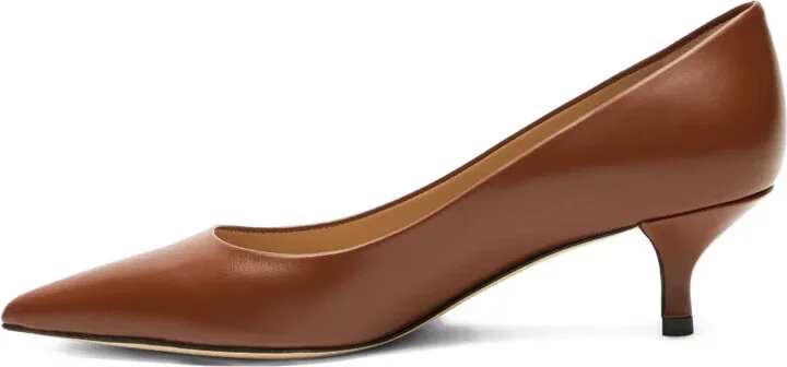 50mm Stuart Power leather pointed-toe pumps - Image 5