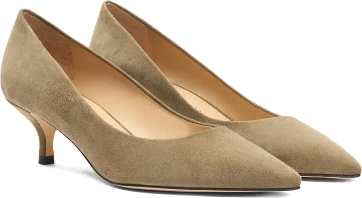 50mm Stuart Power pointed-toe suede pumps - Image 2