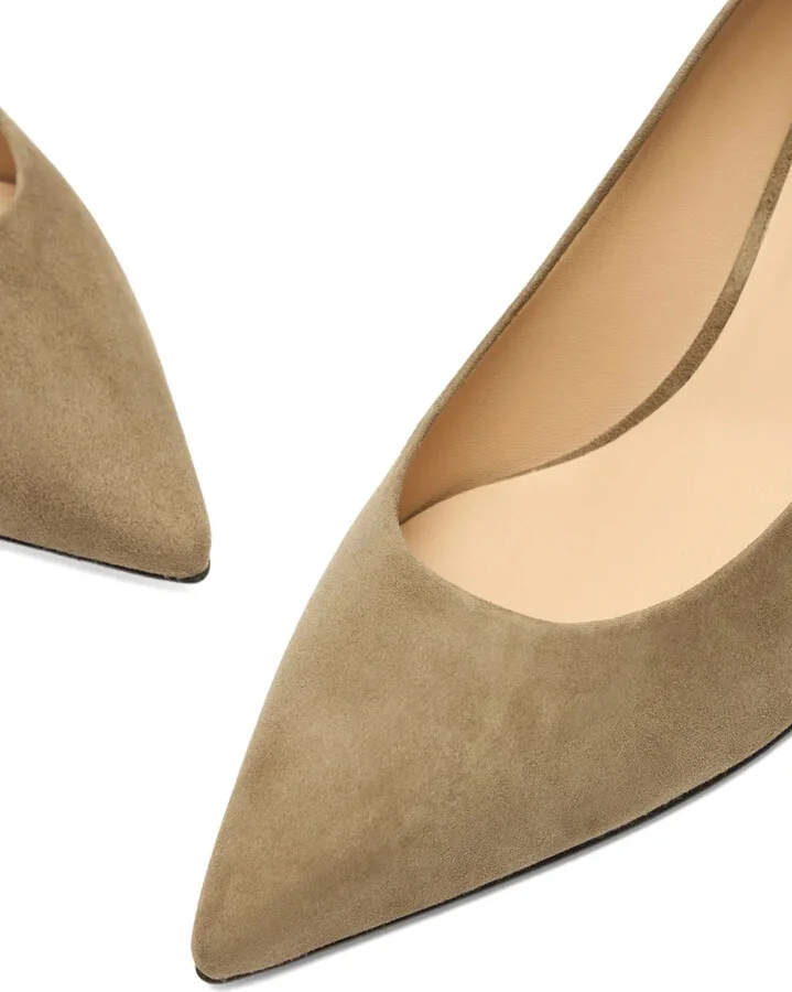 50mm Stuart Power pointed-toe suede pumps - Image 3