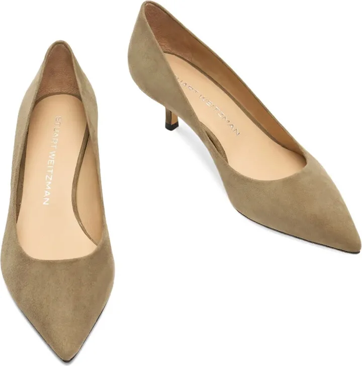 50mm Stuart Power pointed-toe suede pumps - Image 4