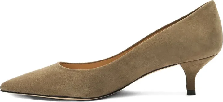 50mm Stuart Power pointed-toe suede pumps - Image 5