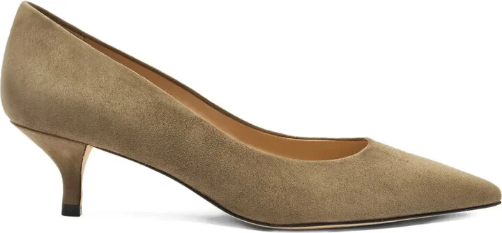 50mm Stuart Power pointed-toe suede pumps