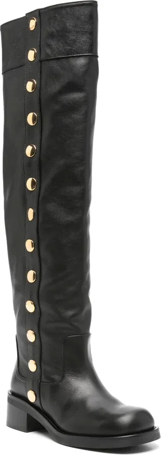 50mm Stud-Embellished Above-The-Knee Boots - Image 2