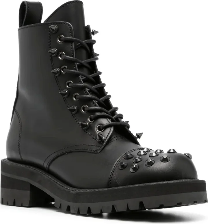 50mm Stud-Embellished Leather Ankle Boots - Image 2