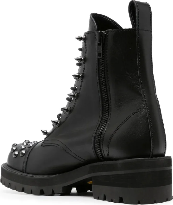 50mm Stud-Embellished Leather Ankle Boots - Image 3