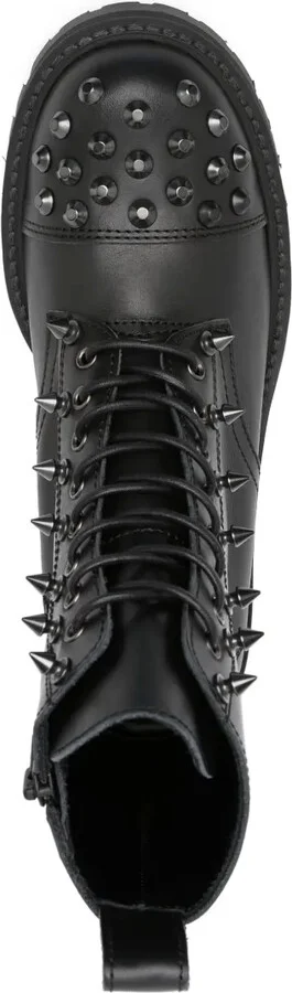 50mm Stud-Embellished Leather Ankle Boots - Image 4