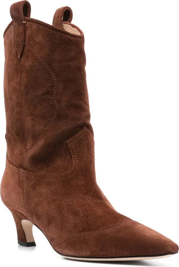 50mm Suede Cowboy Boots - Image 2