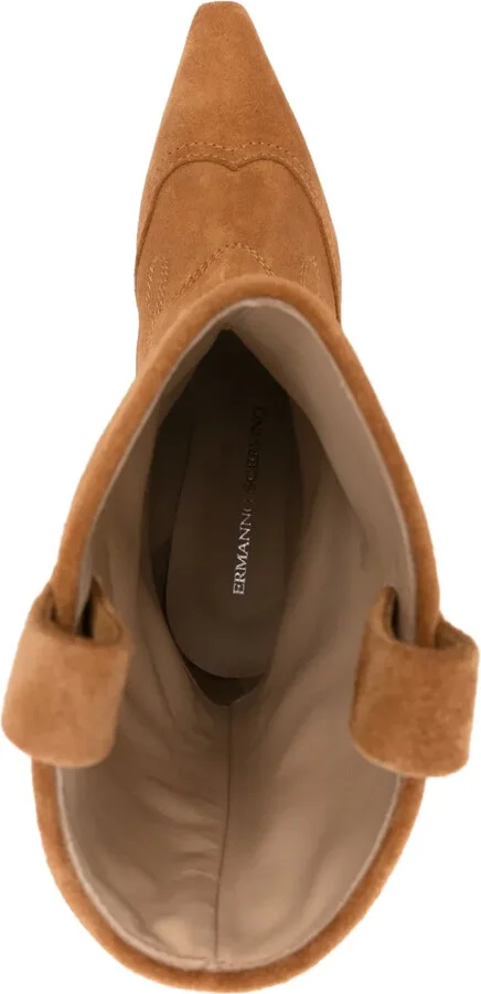 50mm Suede Cowboy Boots - Image 4