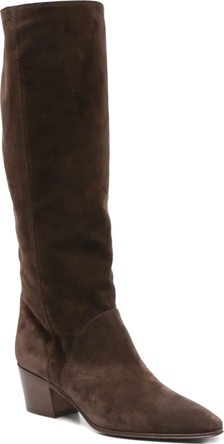 50mm Suede Leather Knee-High Boots - Image 2