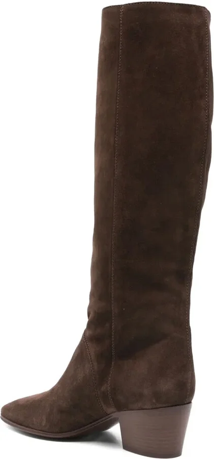 50mm Suede Leather Knee-High Boots - Image 3