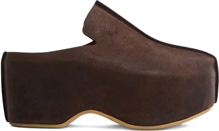 50mm Suede Platform Mules