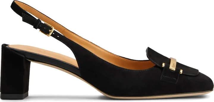 50mm Suede Slingback Pumps