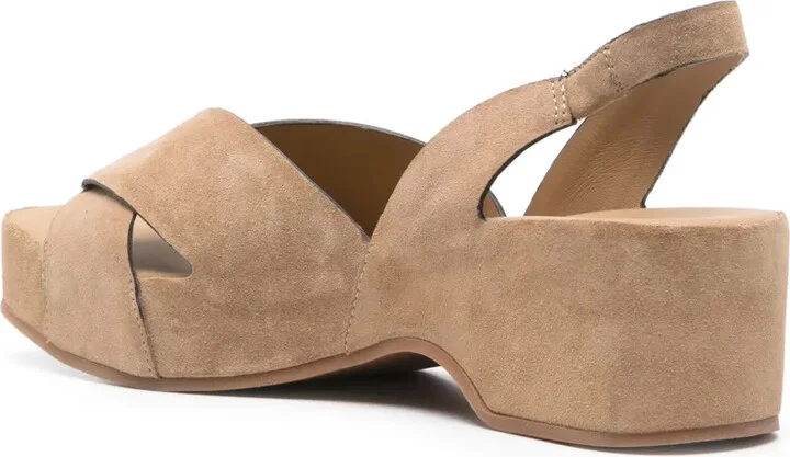 50mm Suede Slingback Sandals - Image 3