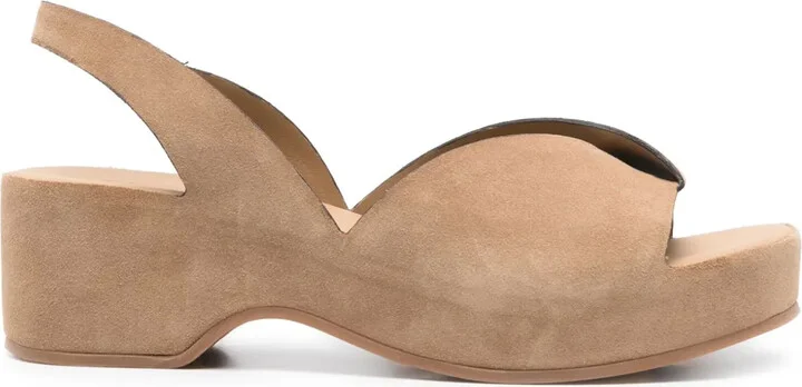 50mm Suede Slingback Sandals