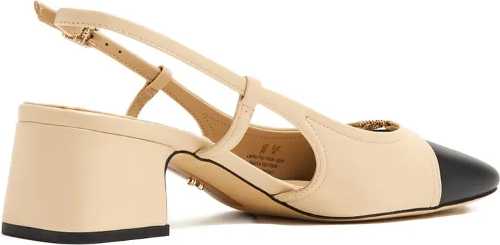 50mm Tarra two-tone block-heel slingback pumps - Image 3