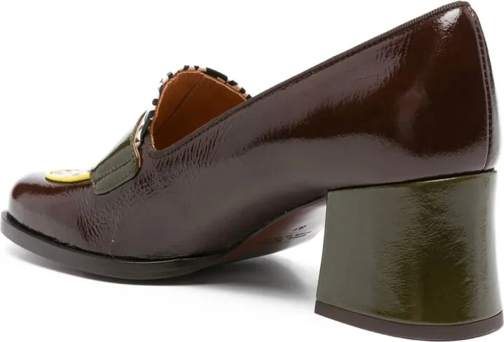 50mm Teisin buckle-detail geometric-pattern pumps - Image 3