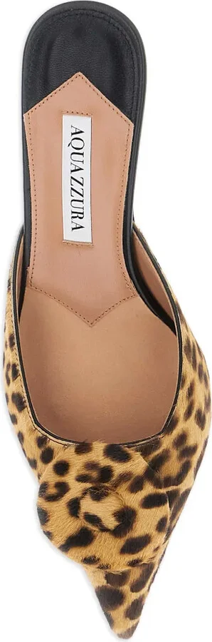 50mm The Hoop leopard-print bow mules - Image 4