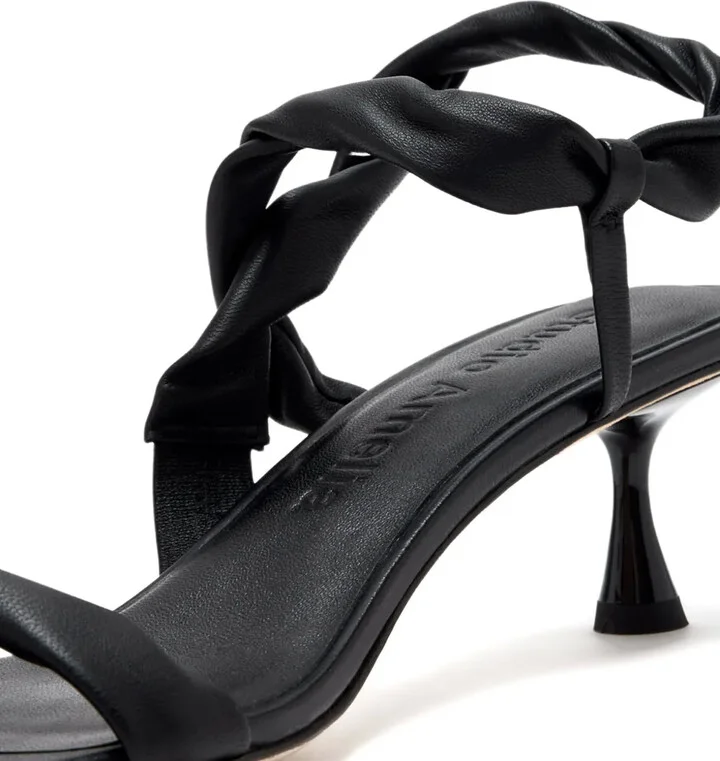50mm Twisted Leather Sandals - Image 3