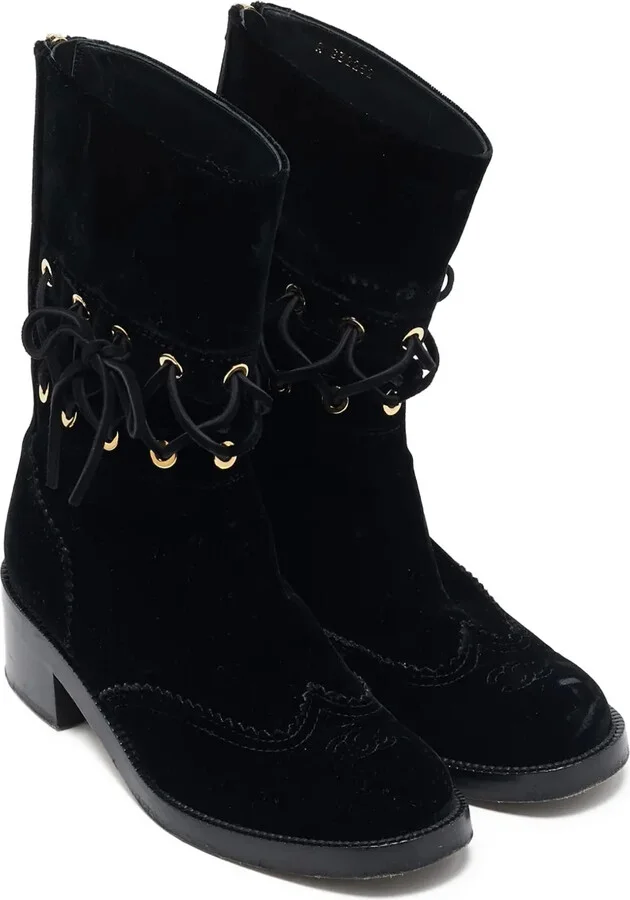 50mm Velvet Ankle Boots - Image 2