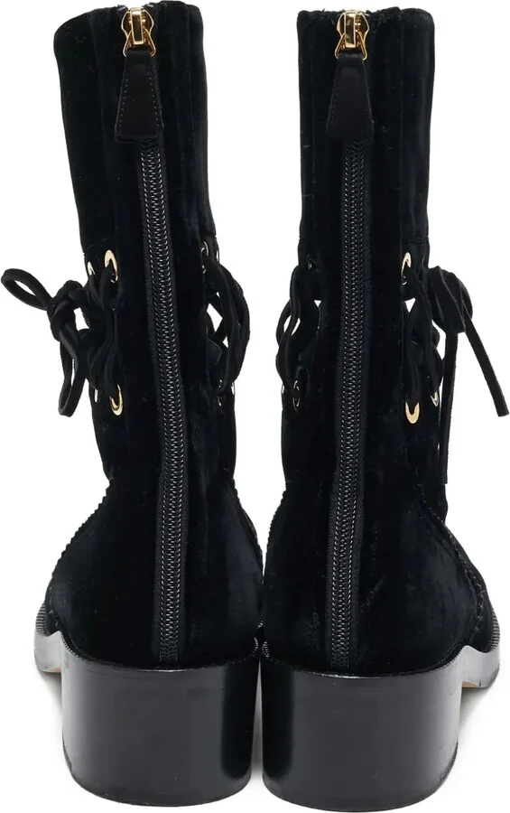 50mm Velvet Ankle Boots - Image 4