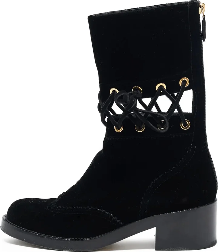 50mm Velvet Ankle Boots