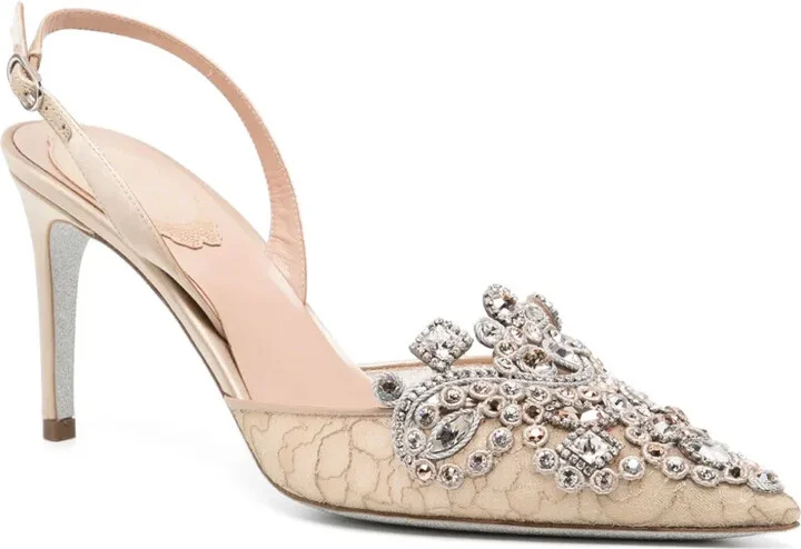 50mm Veneziana crystal slingback pumps - Image 2