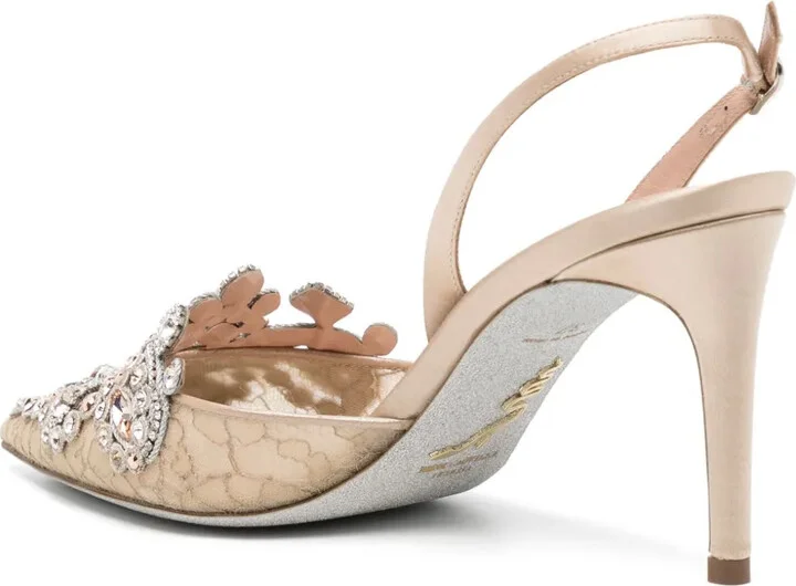 50mm Veneziana crystal slingback pumps - Image 3