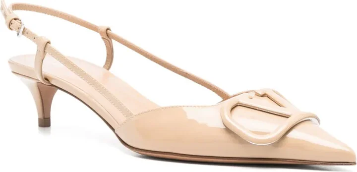 50mm Vlogo slingback pumps - Image 2