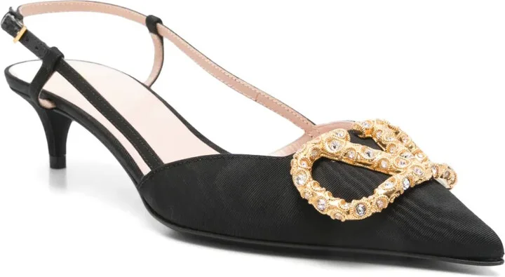 50mm Vlogo slingback pumps - Image 2