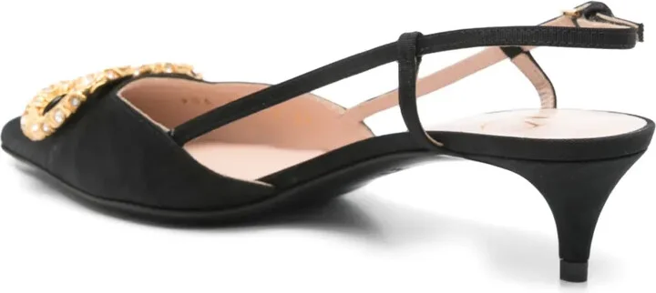 50mm Vlogo slingback pumps - Image 3
