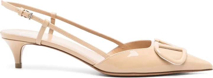 50mm Vlogo slingback pumps