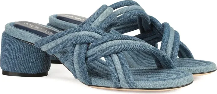 50mm Watamu knotted denim sandals - Image 2