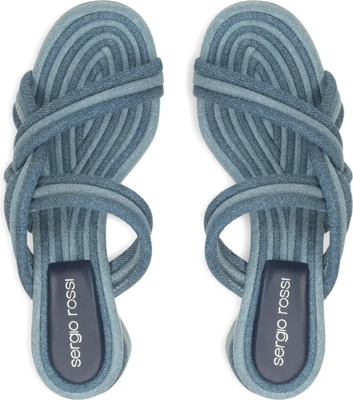 50mm Watamu knotted denim sandals - Image 4
