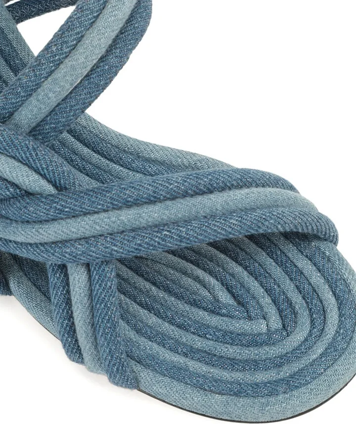 50mm Watamu knotted denim sandals - Image 5