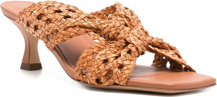 50mm Woven Knot Heeled Sandals - Image 2