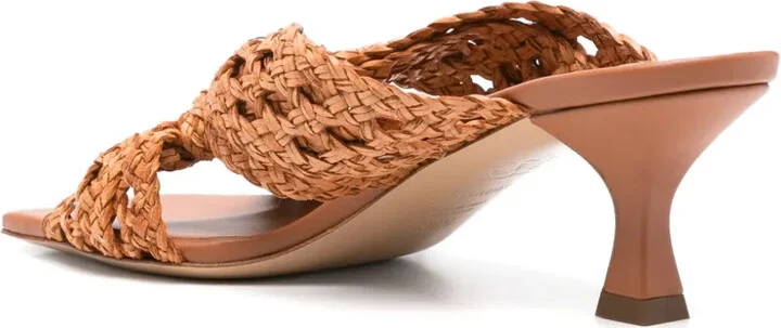 50mm Woven Knot Heeled Sandals - Image 3