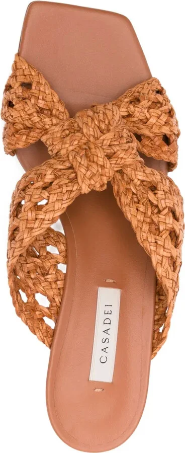 50mm Woven Knot Heeled Sandals - Image 4