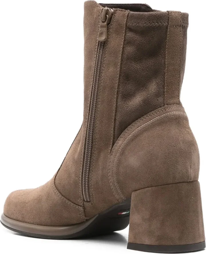 50mm Zip-Detail Block-Heel Boots - Image 3
