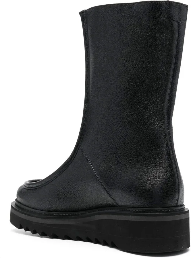 50mm Zip-Front Leather Boots - Image 3