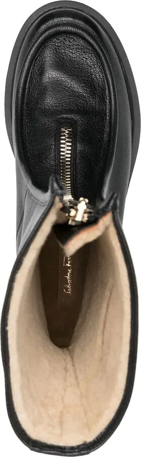 50mm Zip-Front Leather Boots - Image 4