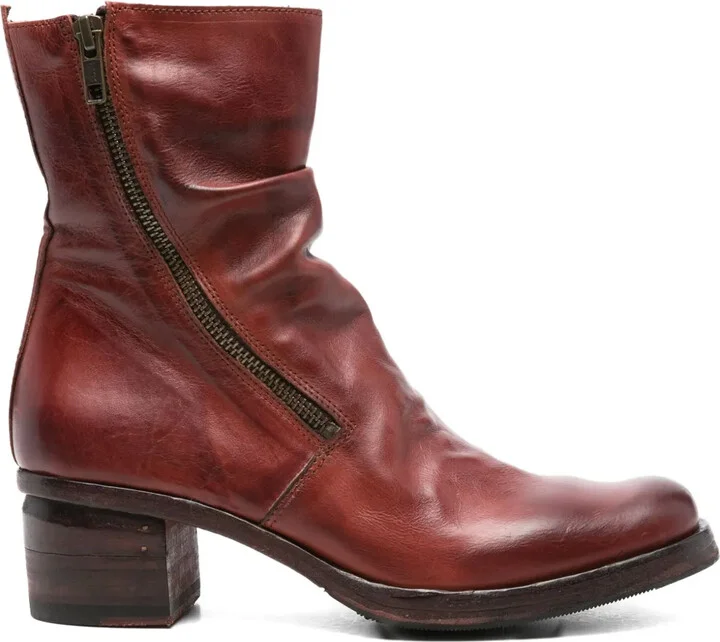 50mm Zipped Block-Heel Ankle Boots