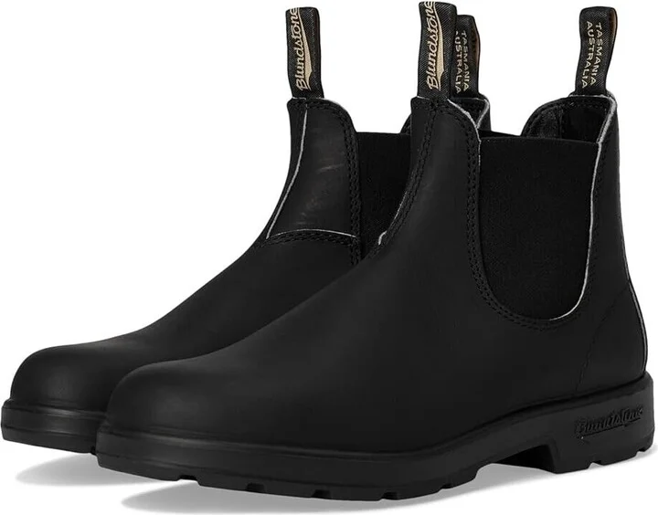 510 Boots Unisex M9/W11 Black Leather Ankle Pull On Chelsea KHD1378