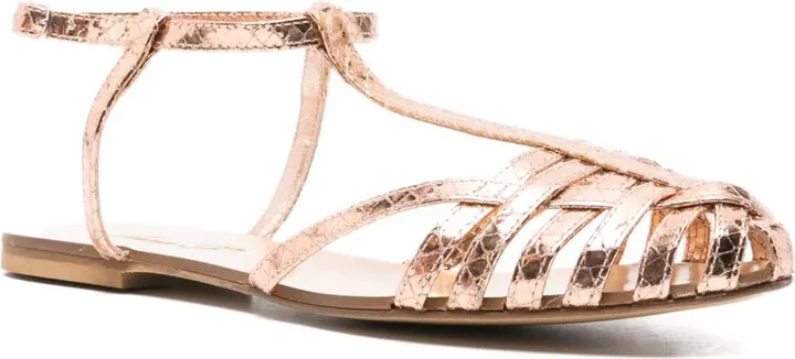 512 metallic leather T-bar sandals - Image 2