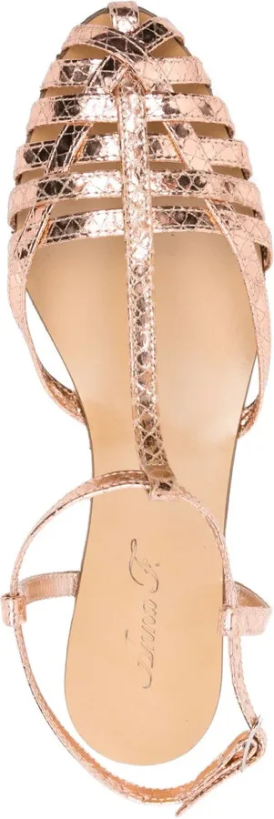 512 metallic leather T-bar sandals - Image 4